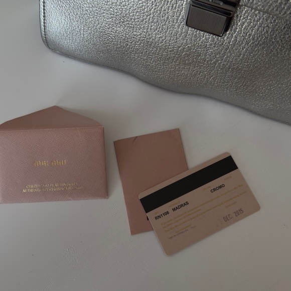 Miu Miu Cromo Madras Bandoliera Shoulder Bag - Picture 10 of 10